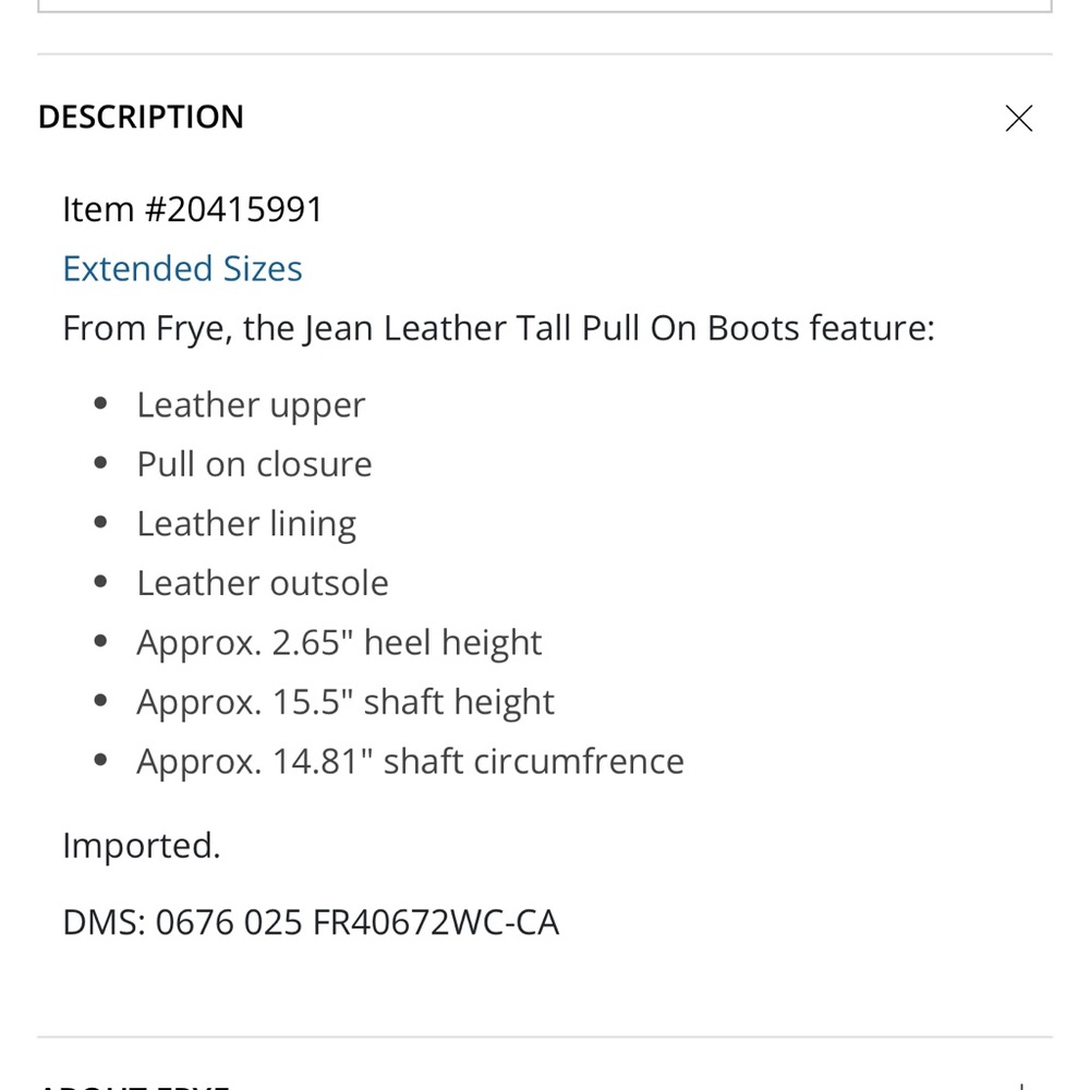 NIB Frye The Jean Leather Tall Pull On Boots - Picture 6 of 6